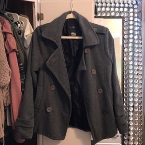 Gray trench coat
